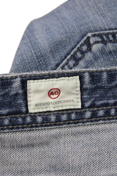 AG Adriano Goldschmied Men Blue Straight Jeans Size 33
