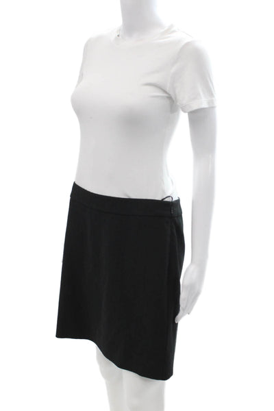 Moschino Women Black Cotton Straight Pencil Mini Skirt Size 10