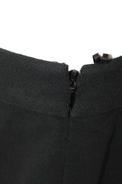 Moschino Women Black Cotton Straight Pencil Mini Skirt Size 10