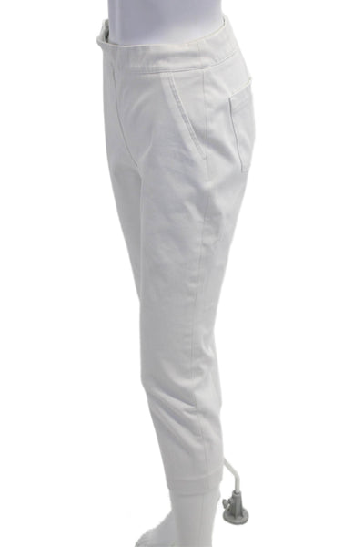 Spanx Womens Ankle Cropped White Pants Petite Size S