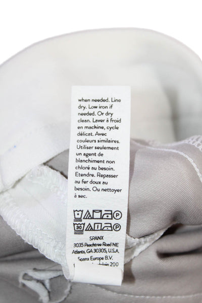 Spanx Womens Ankle Cropped White Pants Petite Size S