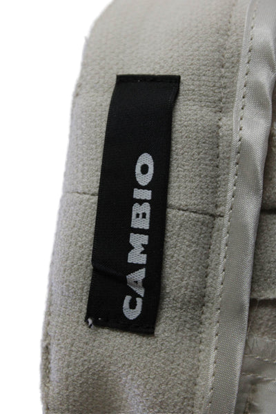 Cambio Unisex Cropped Ankle Dress Pants Beige Size 10