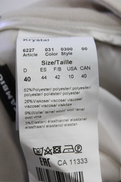 Cambio Unisex Cropped Ankle Dress Pants Beige Size 10