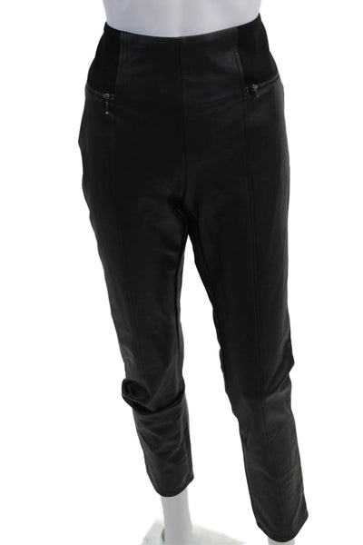 J. Mclaughlin Womens Black Cropped Ankle Biker Pants Size M