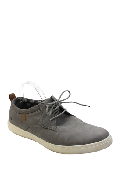 Steve Madden Men's Suede Leather Lace Up Rubber Sole Oxford Shoes Gray Size 12