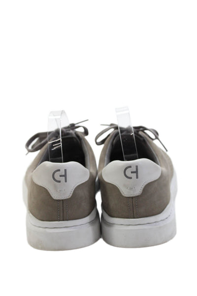 Cole Haan Men's Perforated Cushioning Leather Textured Sneakers Gray Size 12