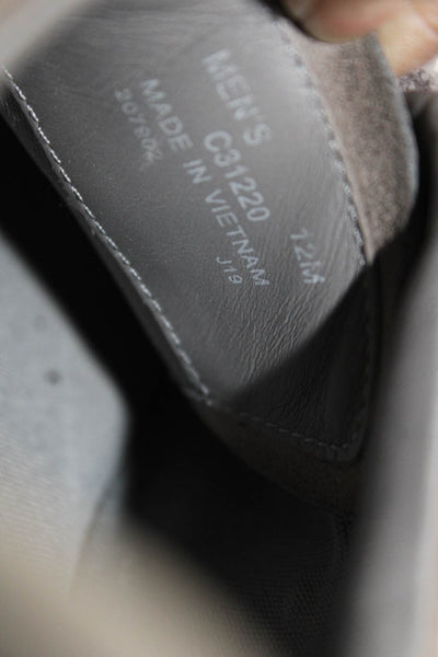 Cole Haan Men's Perforated Cushioning Leather Textured Sneakers Gray Size 12
