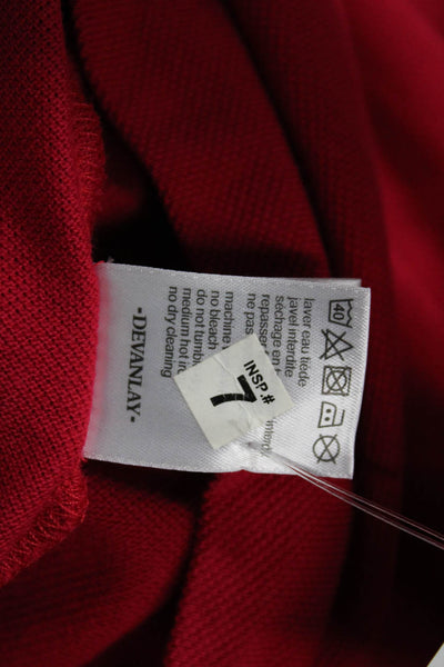Lacoste Mens Short Sleeves Crew Neck Polo Shirt Fuchsia Pink Cotton Size 5