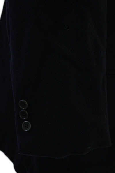 Giorgio Armani Men Dark Blue Wool Blend Blazer Button Size 46