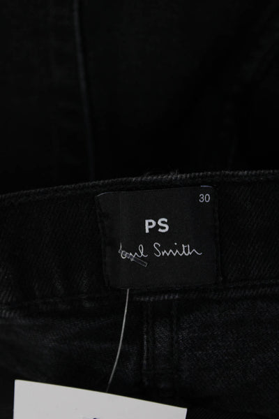 Paul Smith Men Black Skinny Tapered Jeans High Rise Size 30