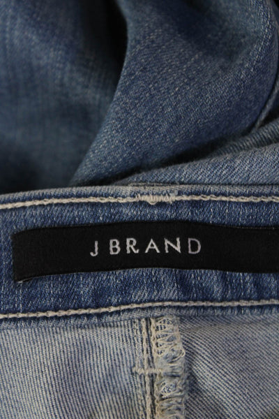 J Brand Women Cropped Skinny Blue Mid-Rise Jeans Petite Size 24