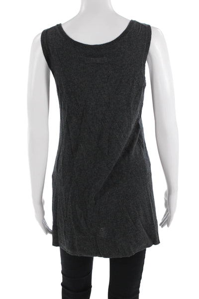 Escada Women Basic Tunic Tank Dark Gray Sleeveless Size S
