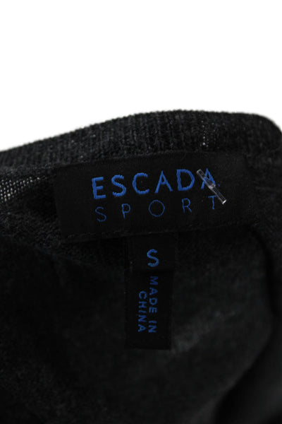 Escada Women Basic Tunic Tank Dark Gray Sleeveless Size S