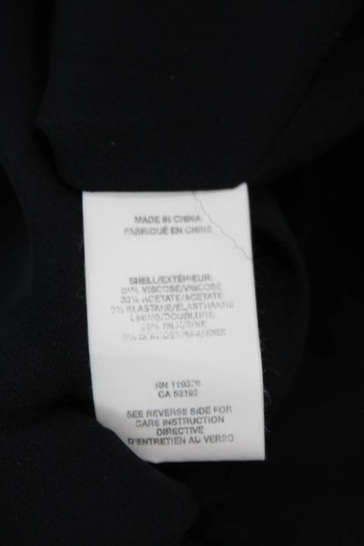 Helmut Lang Women Shift Dress Black Long Sleeve Crew Neck Zip Size 8