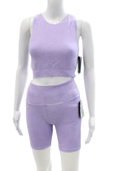 Nux Unisex Biker Shorts Purple Size M