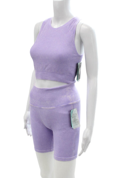 Nux Unisex Biker Shorts Purple Size M
