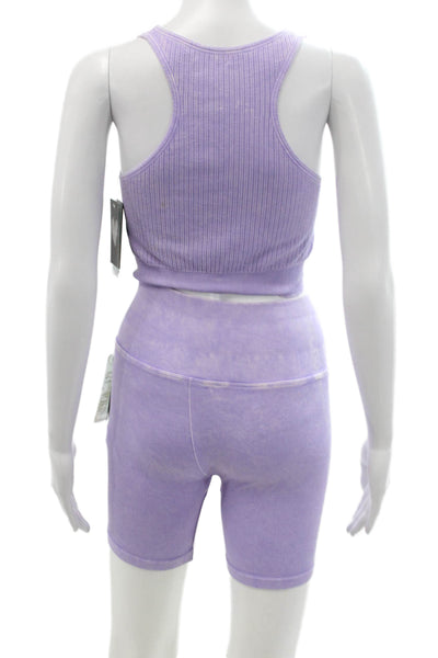 Nux Unisex Biker Shorts Purple Size M