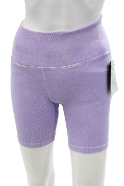 Nux Unisex Biker Shorts Purple Size M