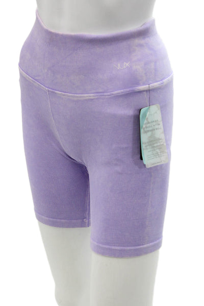 Nux Unisex Biker Shorts Purple Size M