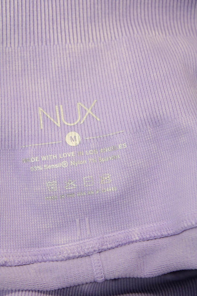 Nux Unisex Biker Shorts Purple Size M