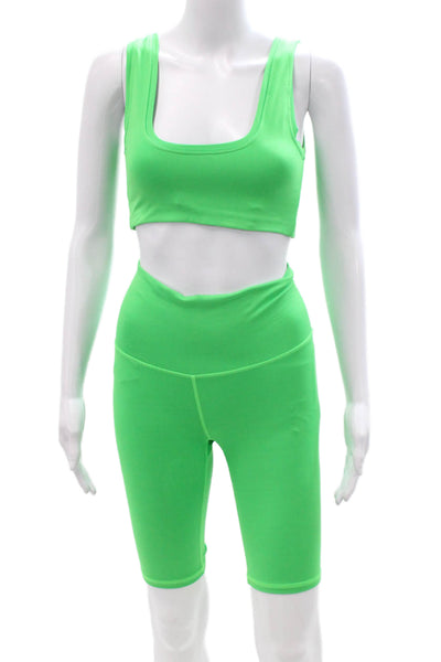 Terez Womens Shorts Set Green Polyester Spandex Solid Size XS