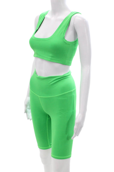 Terez Womens Shorts Set Green Polyester Spandex Solid Size XS