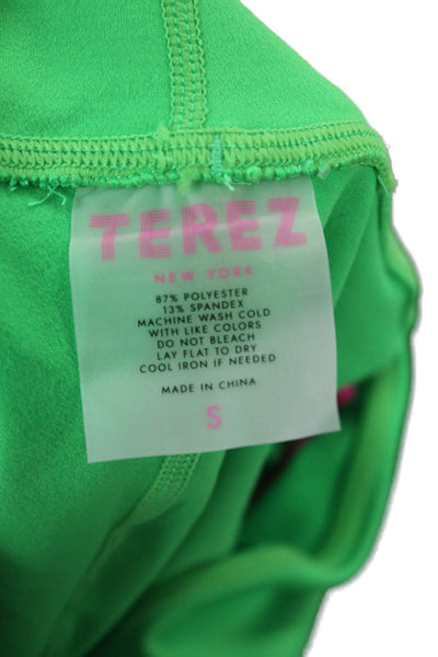 Terez Women Set Shorts Green Polyester Spandex Solid Size S