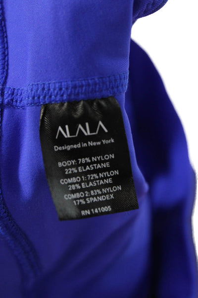 ALALA Womens Pullover Unpadded Racerback Sports Bra Blue Size XS