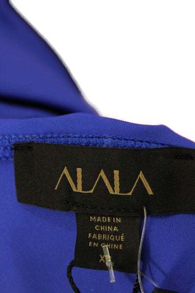 ALALA Womens Pullover Unpadded Racerback Sports Bra Blue Size XS
