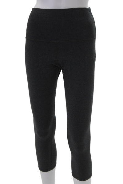 Lululemon Womens Capri Cropped Leggings Dark Gray Nylon Size 6