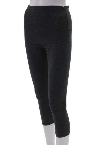 Lululemon Womens Capri Cropped Leggings Dark Gray Nylon Size 6