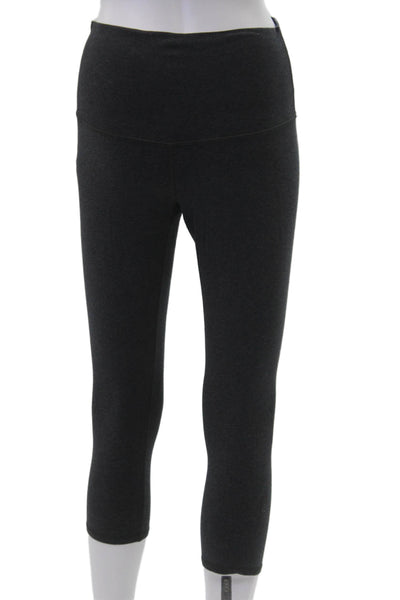 Lululemon Womens Capri Cropped Leggings Dark Gray Nylon Size 6