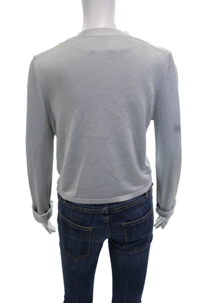 Galvan London Womens Gray V-Neck Long Sleeve Cardigan Button Viscose Size S