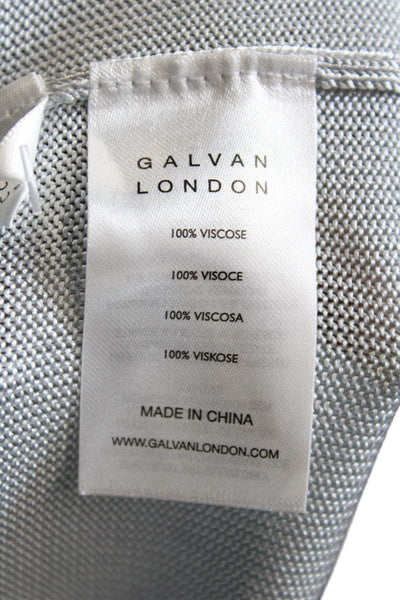 Galvan London Womens Gray V-Neck Long Sleeve Cardigan Button Viscose Size S
