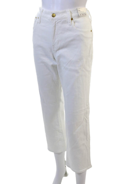 J Crew Women Ankle Cropped White Pants Size 27