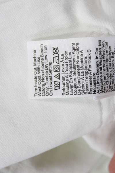 J Crew Women Ankle Cropped White Pants Size 27