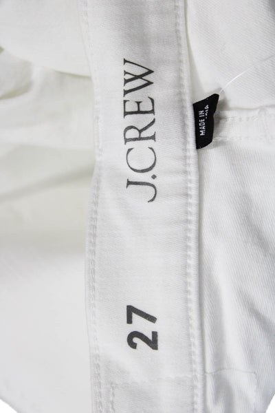 J Crew Women Ankle Cropped White Pants Size 27