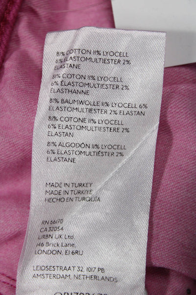Pilcro and the Letterpress Anthropologie Women Cropped Pants Pink Size 27