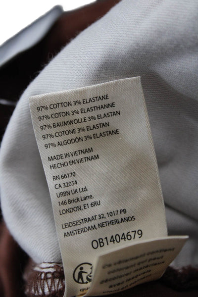 Pilcro & the Letterpress Anthropologie Women Ankle Cropped Pants Brown Size 27