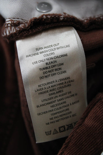 Pilcro & the Letterpress Anthropologie Women Ankle Cropped Pants Brown Size 27