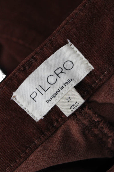 Pilcro & the Letterpress Anthropologie Women Ankle Cropped Pants Brown Size 27