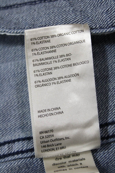 Pilcro Anthropologie Women Dark Blue Collared Button 90s Jacket Size XS