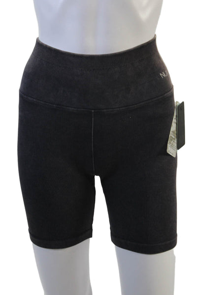 Nux Unisex Biker Shorts Dark Gray 93% Sensil Nylon 7% Spandex Size M