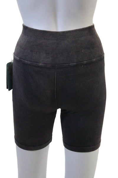 Nux Unisex Biker Shorts Dark Gray 93% Sensil Nylon 7% Spandex Size M