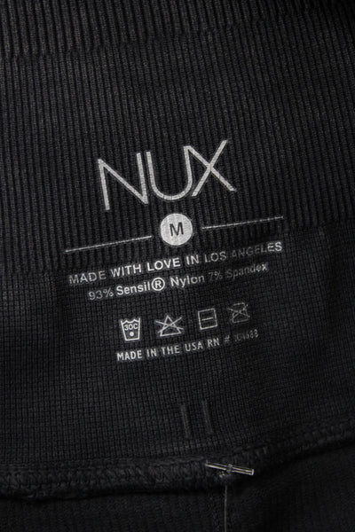 Nux Unisex Biker Shorts Dark Gray 93% Sensil Nylon 7% Spandex Size M