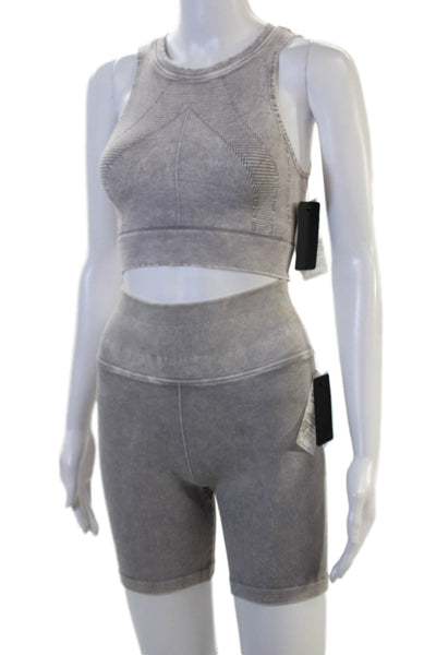 Nux Women Gray Shorts Set Size S