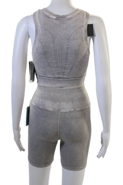 Nux Women Gray Shorts Set Size S