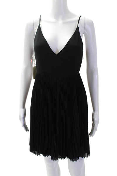 Wilfred Womens Black V-Neck Sleeveless Mini Slip Dress Size XS