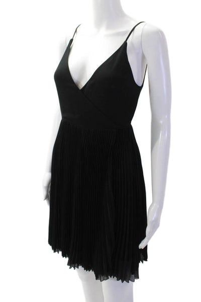 Wilfred Womens Black V-Neck Sleeveless Mini Slip Dress Size XS