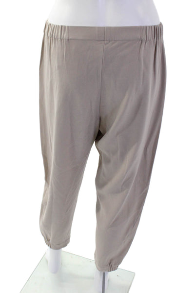 Babaton Women Beige Cropped Harem Pants Size S